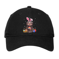 Sloth With Bunny Ears And Easter Eggs Funny, Sloth With Bunny Ears, Ea Adjustable Cap | Artistshot