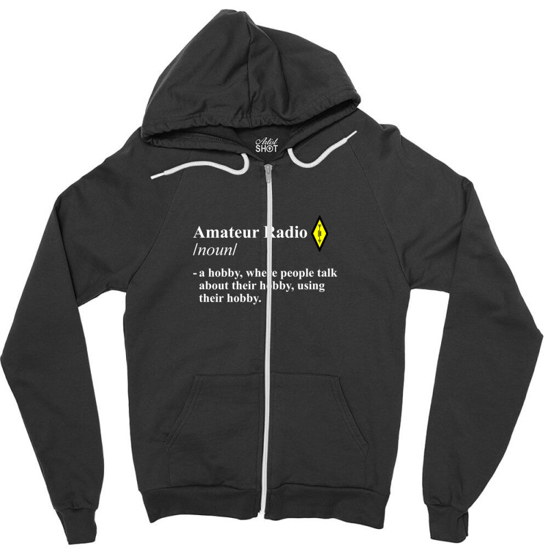 Amateur Radio Hob Zipper Hoodie by cm-arts | Artistshot