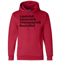 Lipstick Diamond,champagne & Rock & Roll Champion Hoodie | Artistshot