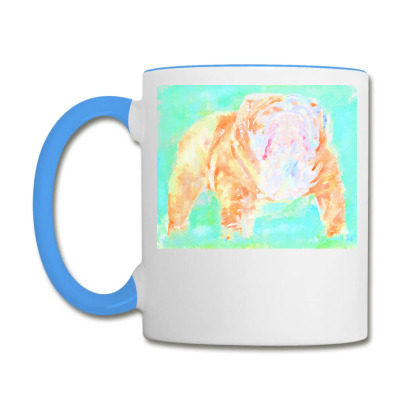 Bulldog T  Shirt Watercolor Portrait Cute Coffee Mug Designed By Minimax