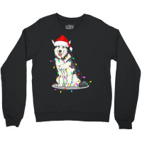 Santa Siberian Husky Christmas Hat Lights Xmas Dog Lover Crewneck Sweatshirt | Artistshot