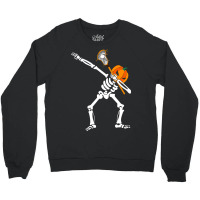 Cute Halloween Costume Dabbing Skeleton Lacrosse Sport Lover Crewneck Sweatshirt | Artistshot