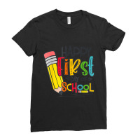 Happy First Day Of School Teacher & Student Ladies Fitted T-shirt | Artistshot