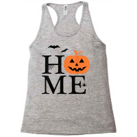 Home Halloween Pumpkin And Bats Novelty Fall Holiday Item T Shirt Racerback Tank | Artistshot