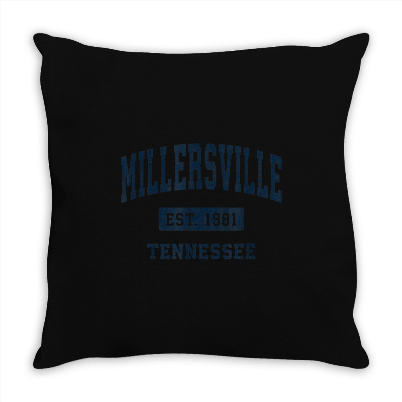 Millersville Tennessee Tn Vintage Athletic Sports Design Throw Pillow | Artistshot