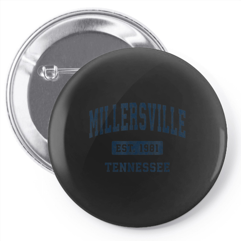 Millersville Tennessee Tn Vintage Athletic Sports Design Pin-back Button | Artistshot