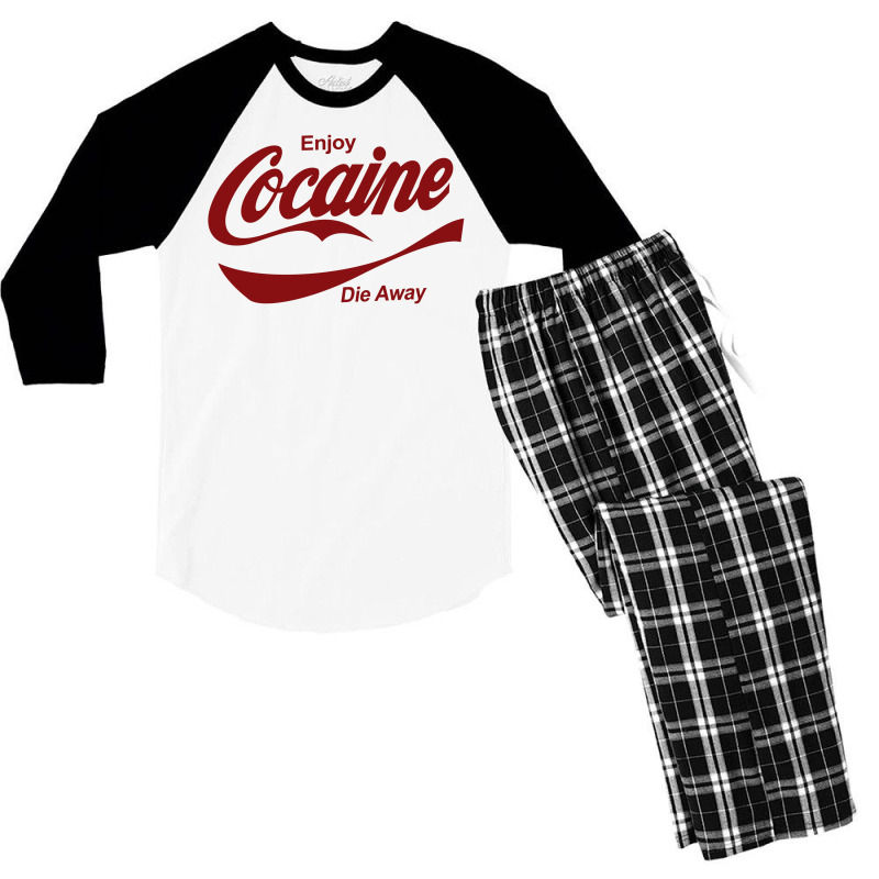 Enjoy Cocaine Men's 3/4 Sleeve Pajama Set by tribebol | Artistshot