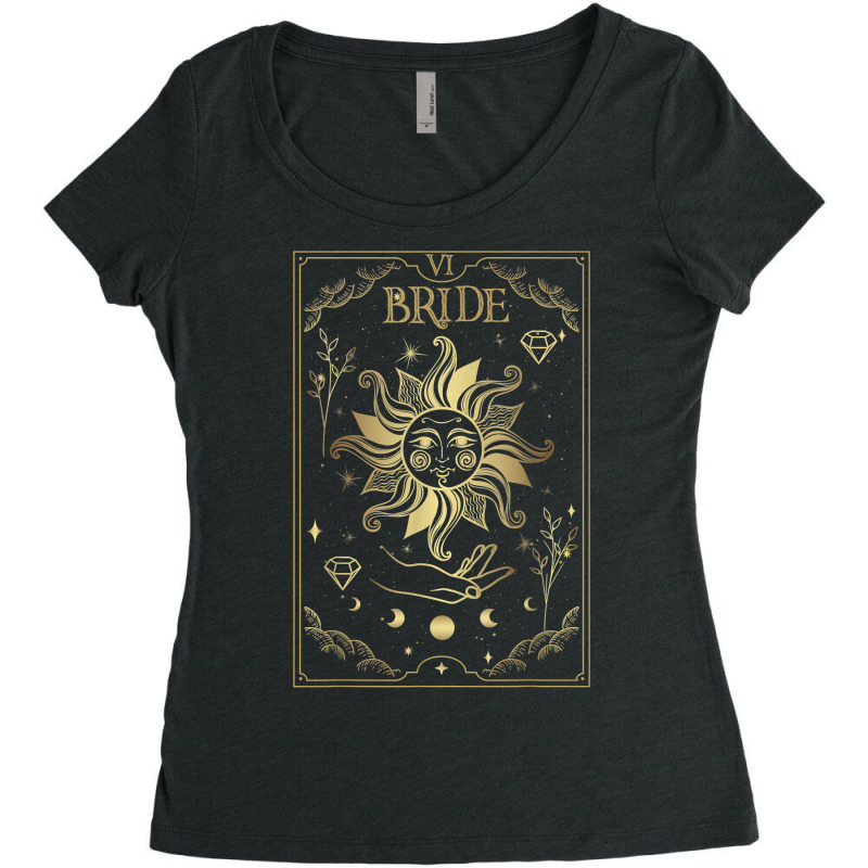 Gothic Witchy Bride Coven Tarot Celestial Mystic Gothic T Shirt Women's Triblend Scoop T-shirt by cm-arts | Artistshot