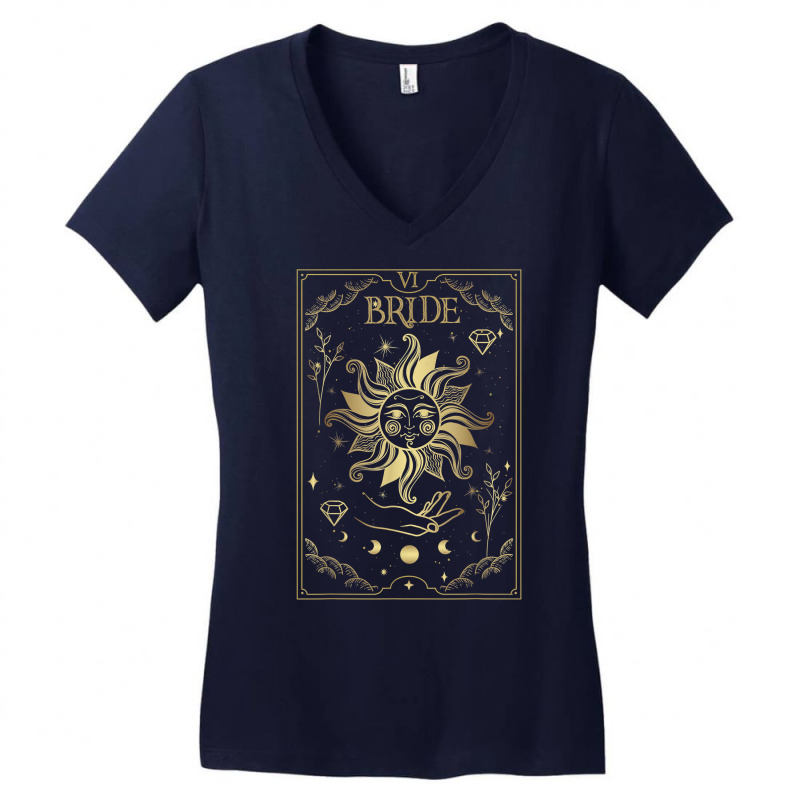 Gothic Witchy Bride Coven Tarot Celestial Mystic Gothic T Shirt Women's V-Neck T-Shirt by cm-arts | Artistshot