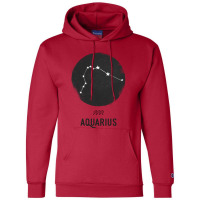 Minimal Aquarius Zodiac Sign Champion Hoodie | Artistshot