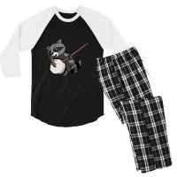 Banjo Player Thrash Panda Musical Instrument Instrumentalist Men's 3/4 Sleeve Pajama Set | Artistshot