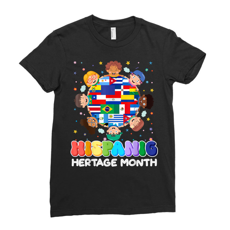 Hispanic Heritage Month Latin American Flag Kids Boys Girls T Shirt Ladies Fitted T-Shirt by cm-arts | Artistshot