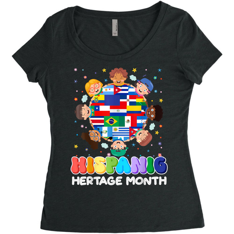 Hispanic Heritage Month Latin American Flag Kids Boys Girls T Shirt Women's Triblend Scoop T-shirt by cm-arts | Artistshot