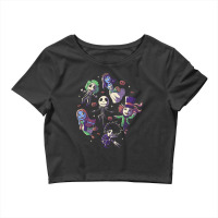 Burtons Halloween Funny Cute Spooky Characters Crop Top | Artistshot