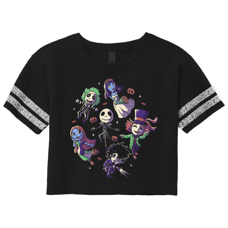 Burtons Halloween Funny Cute Spooky Characters Scorecard Crop Tee by cm-arts | Artistshot