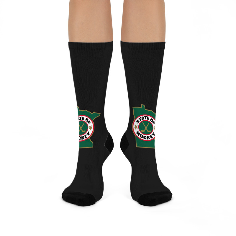 Green Minnesota State Hockey Crew Socks | Artistshot