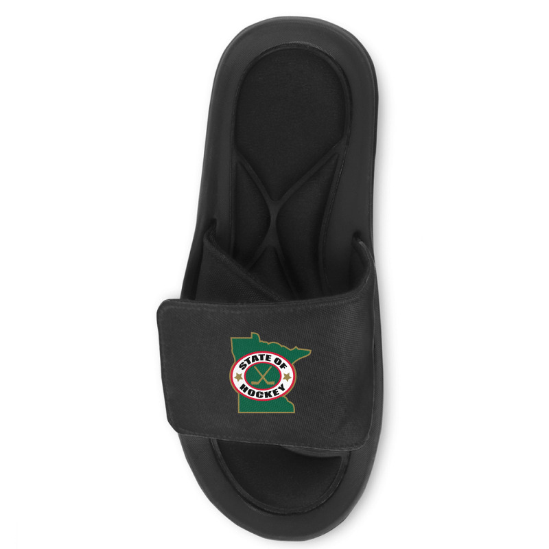 Green Minnesota State Hockey Slide Sandal | Artistshot