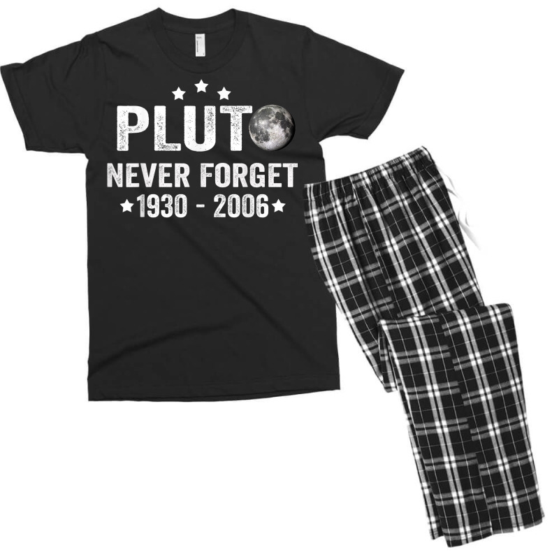 Vintage Never Forget Pluto Nerdy Astronomy Space Science Men's T-shirt Pajama Set | Artistshot