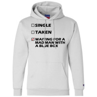 Waiting For A Mad Man In A Blue Box Champion Hoodie | Artistshot