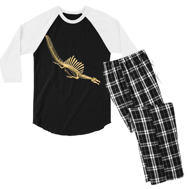 Spinosaurus Aegyptiacus, Skeleton Diving, Spinosaurus, Aegyptiacus, Sk Men's 3/4 Sleeve Pajama Set | Artistshot