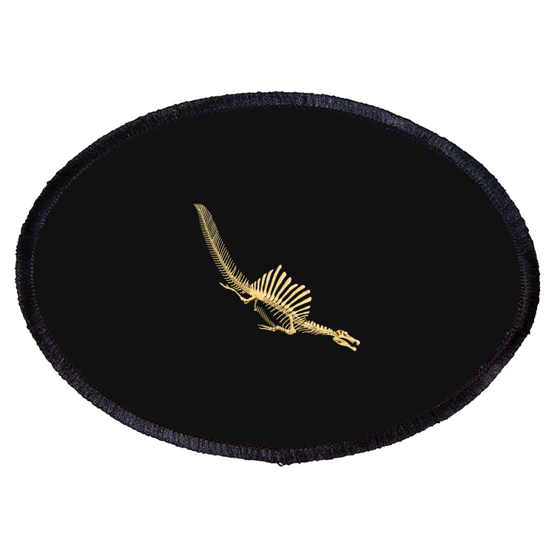 Spinosaurus Aegyptiacus, Skeleton Diving, Spinosaurus, Aegyptiacus, Sk Oval Patch | Artistshot