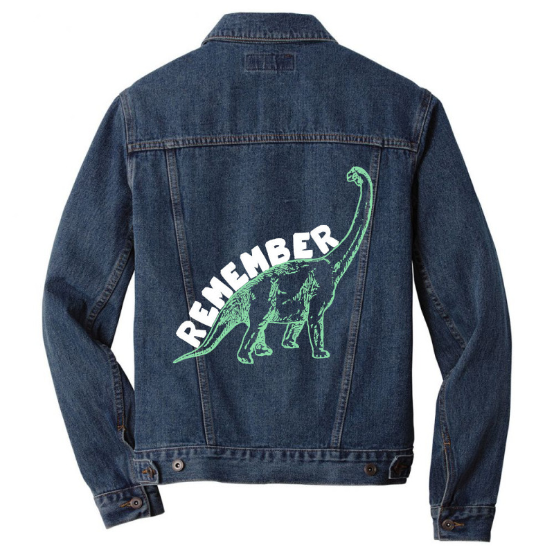 Remember Dinosaurs, Remember Dinosaurs Art, Remember Dinosaurs Paintin Men Denim Jacket | Artistshot