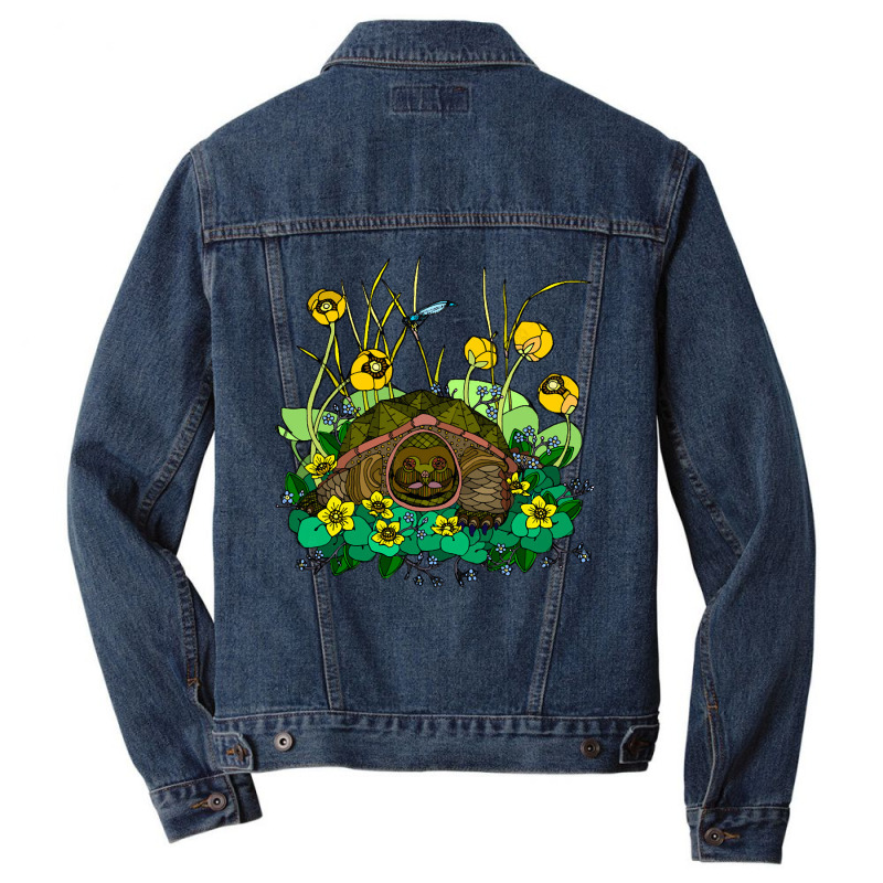 Snapping Turtle, Snapping Turtle Vintage, Snapping Turtle Art, Animal, Men Denim Jacket | Artistshot