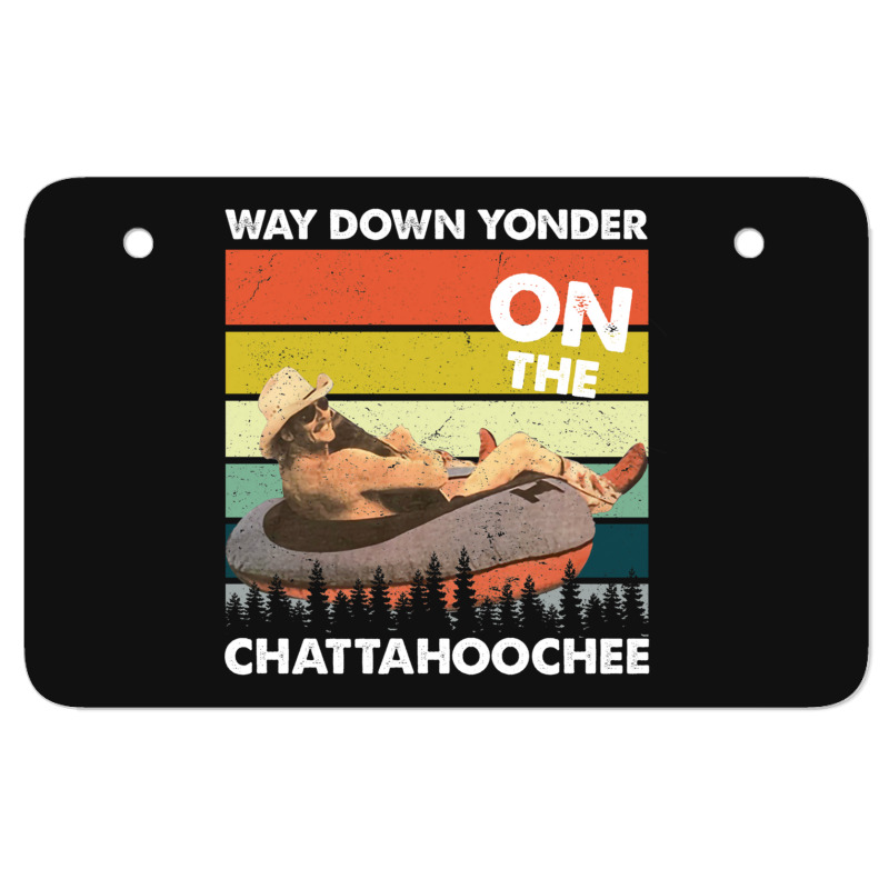 Vintage Way Down Yonder On The Chattahoochee Gift Men Women Atv License Plate | Artistshot