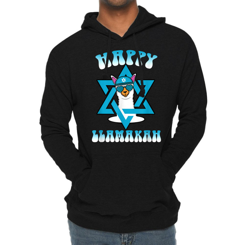 Happy Llamakah Jewish Holiday Hanukkah Chanukkah Llama T Shirt Lightweight Hoodie | Artistshot