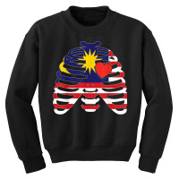 Ribcage Malaysian Halloween Malaysia Flag Heart X Ray Witch Youth Sweatshirt | Artistshot