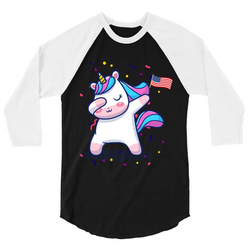 Unicorse July 4 Celebration 3/4 Sleeve Shirt | Artistshot