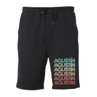 First Name AgustÍn Spanish Boy Retro Personalized Birthday Fleece Short | Artistshot