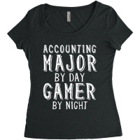 Accounting Major By Day Gamer By Night Cpa Exam Accountant Women's Triblend Scoop T-shirt | Artistshot