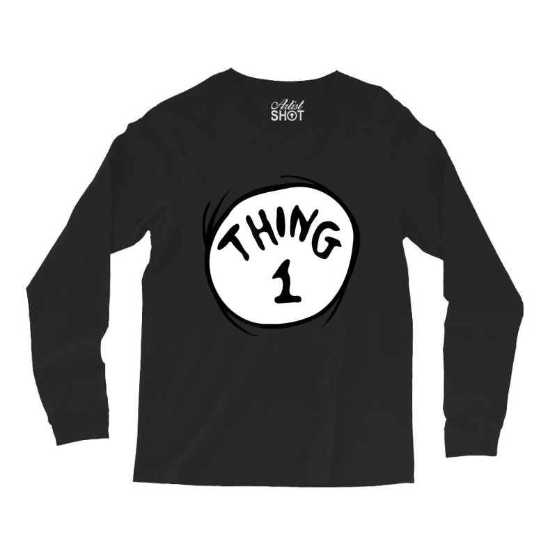 Dr Seuss Thing 1 Emblem Red Long Sleeve Shirts | Artistshot