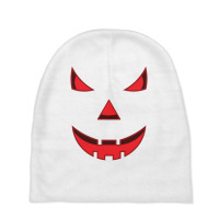 Scary Pumpkin Face Baby Beanies | Artistshot