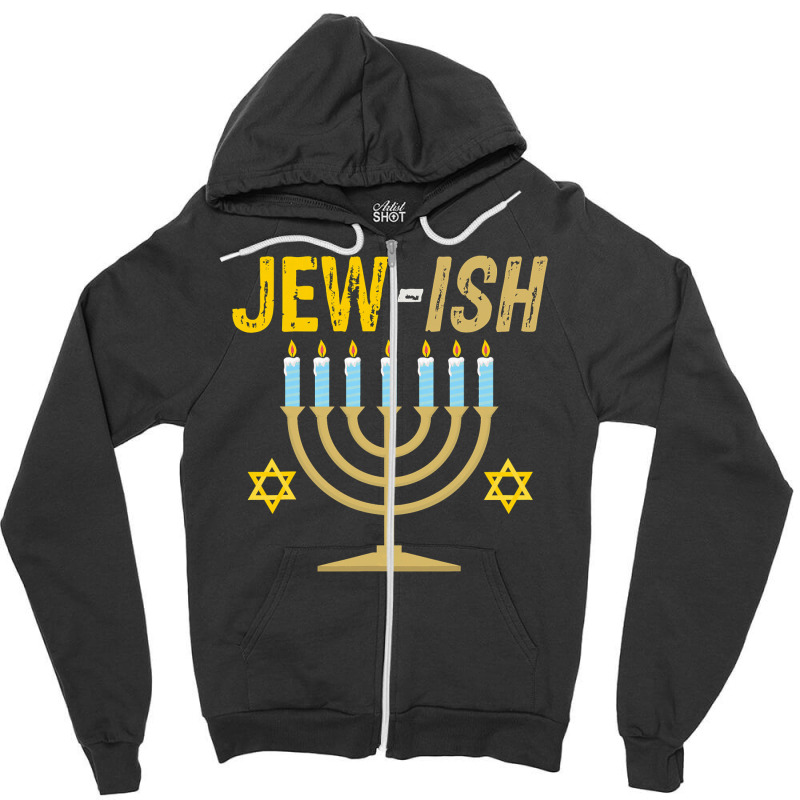 Jewish Jewish Challah Menorah Hanukkah Gift Zipper Hoodie | Artistshot