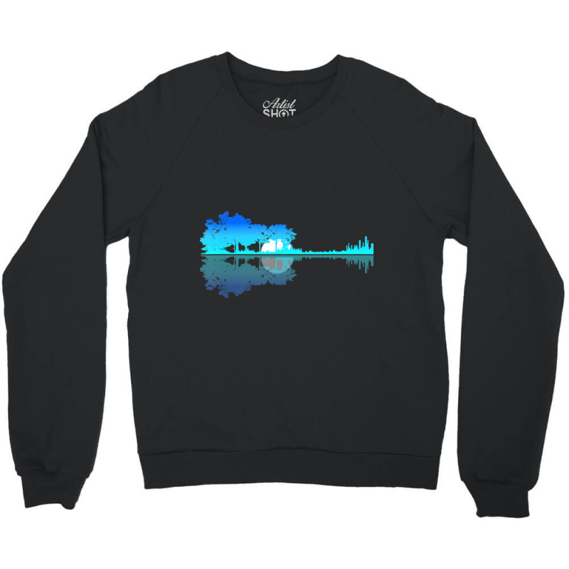 Guitar Lake Shadow Love Guitar Musician Crewneck Sweatshirt | Artistshot