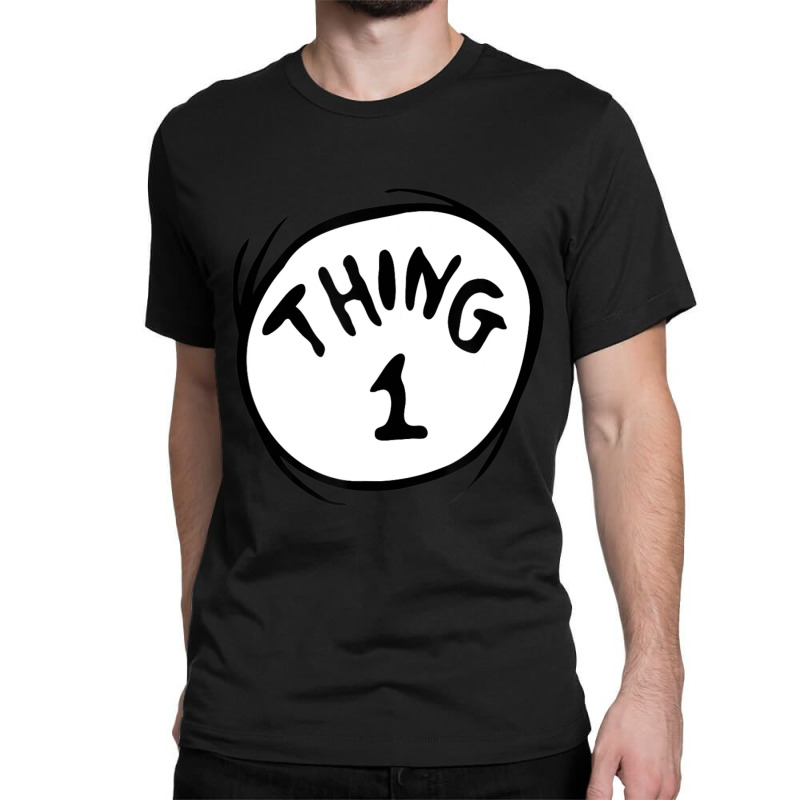 Dr. Seuss Thing 1 Emblem Red Classic T-shirt | Artistshot