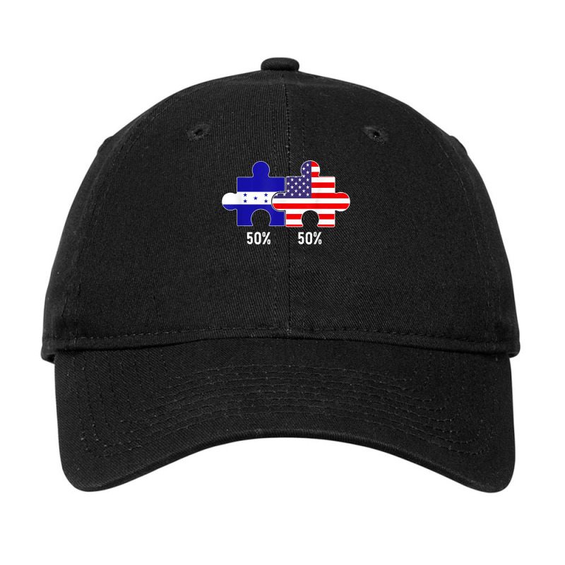 Half American Half Honduran Flag Combined Honduras Catracho T Shirt Adjustable Cap by cm-arts | Artistshot