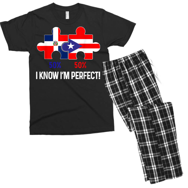 Half Puerto Rican Half Dominican Flag Map Combined Pr Rd T Shirt Men's T-shirt Pajama Set by cm-arts | Artistshot