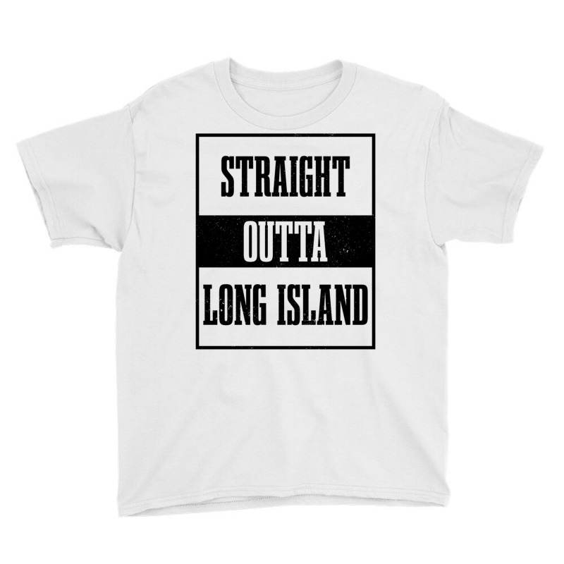 Straight Outta Long Island Ny New York Pride Long Island Pullover Hood Youth Tee by cm-arts | Artistshot