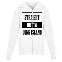 Straight Outta Long Island Ny New York Pride Long Island Pullover Hood Youth Zipper Hoodie | Artistshot