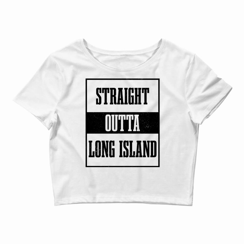 Straight Outta Long Island Ny New York Pride Long Island Pullover Hood Crop Top by cm-arts | Artistshot