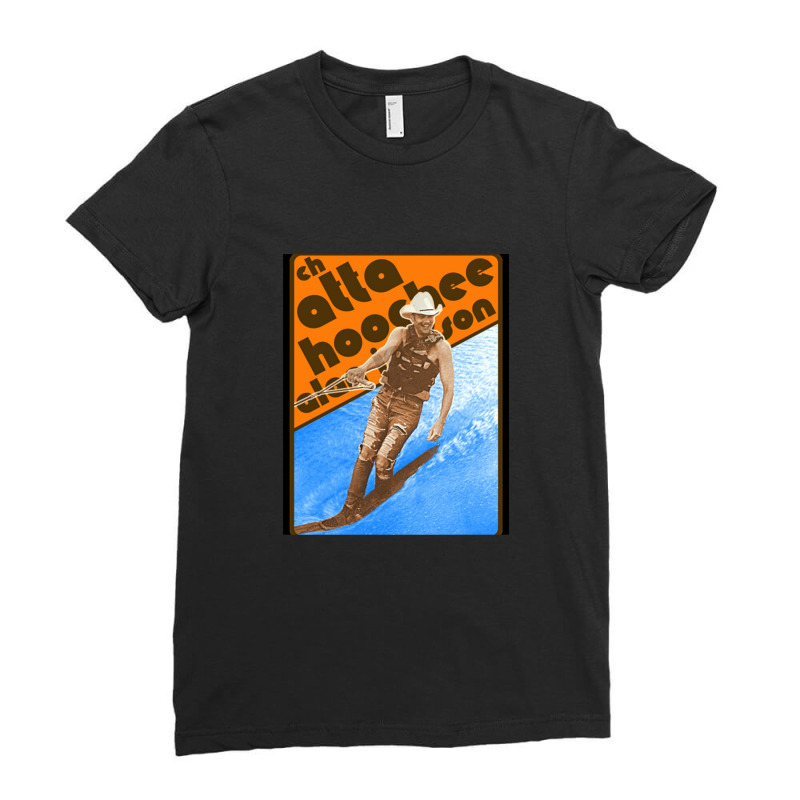 Alan Jackson Chattahoochee Waterskiing Retro Ladies Fitted T-Shirt by SteveMartindale | Artistshot