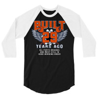 Built 29 Years Ago 29th Birthday 29 Years Old Bday Car Lover 3/4 Sleeve Shirt | Artistshot