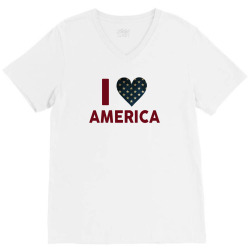 I Love America V-Neck Tee | Artistshot