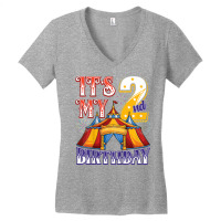 Kids 2 Year Old Ringmaster Circus Party 2nd Birthday T Shirt Women's V-neck T-shirt | Artistshot