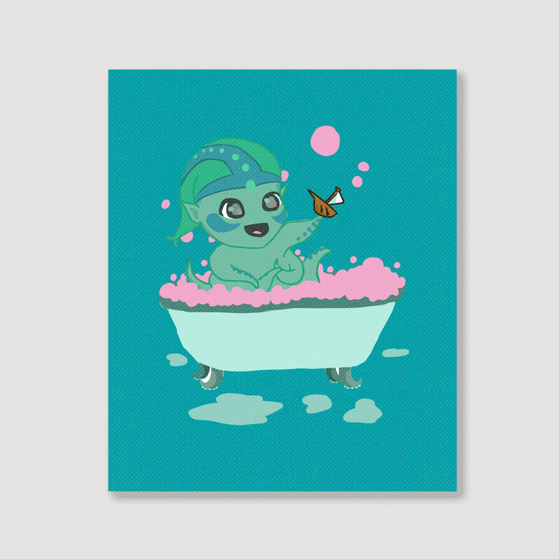 Kraken Shower Portrait Canvas Print | Artistshot