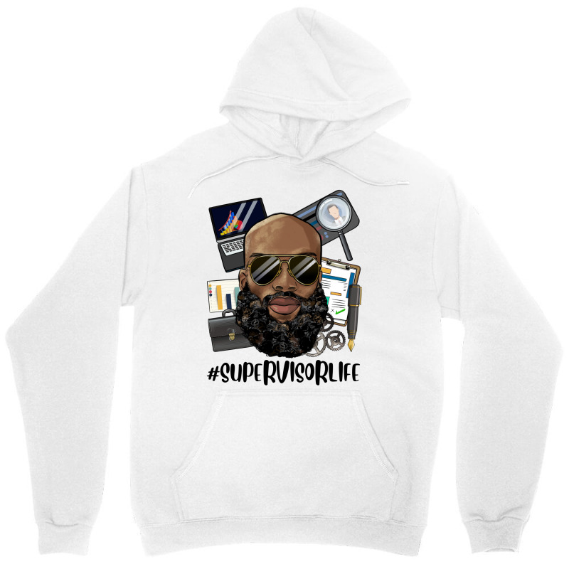 Bald Black Man Supervisor Life Unisex Hoodie | Artistshot