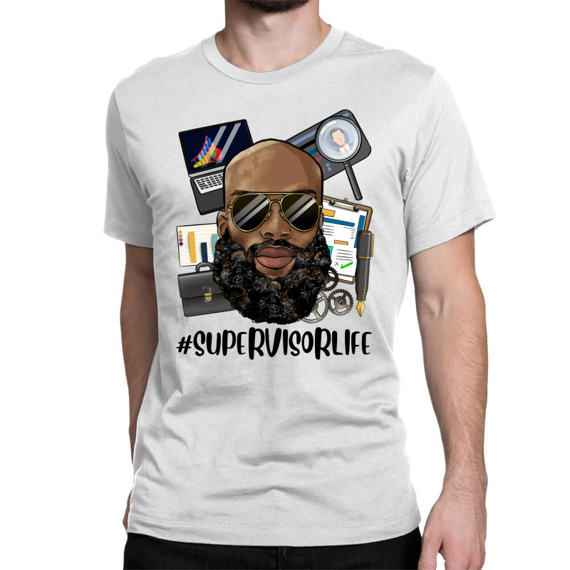 Bald Black Man Supervisor Life Classic T-shirt | Artistshot